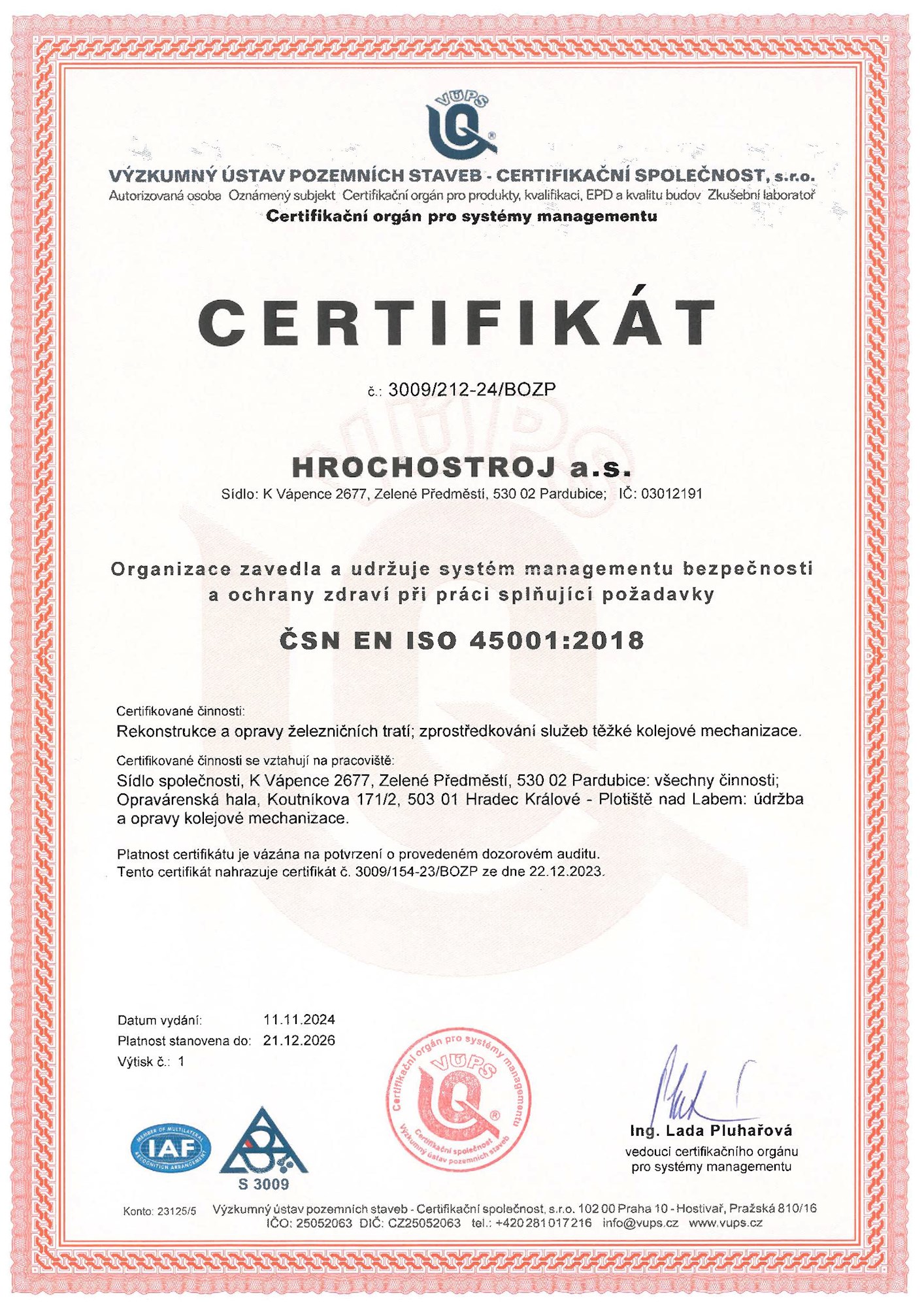 ČSN EN ISO 45001:2018